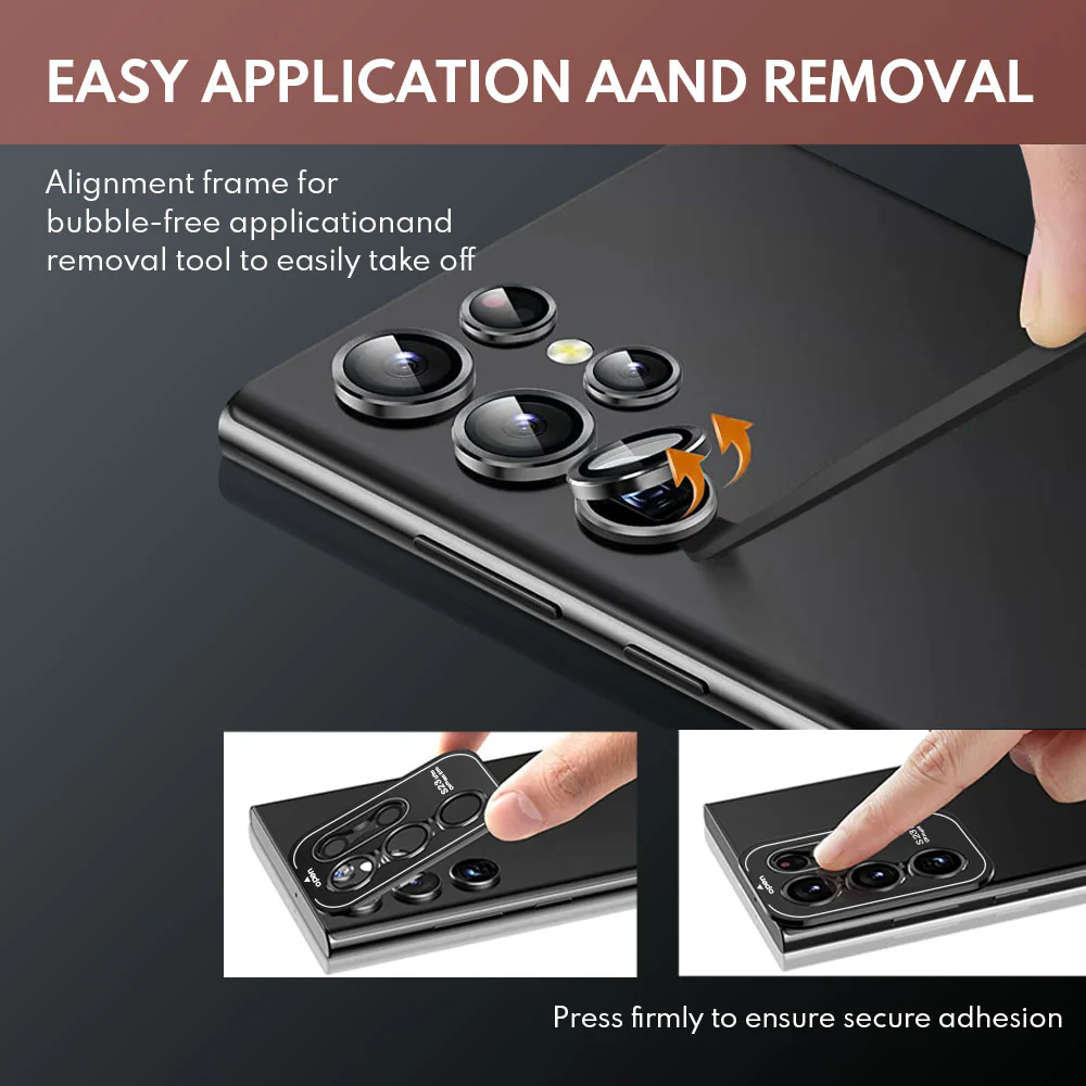 Tempered Glass Camera Lens Protector for Galaxy S23 Ultra-Blue - Image 7