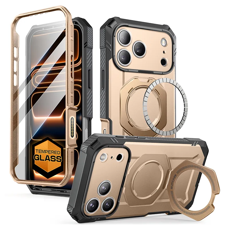 UB GRIP PRO Series iPhone 17 Pro MagSafe Phone Case with HD Tempered Glass - Desert - Image 4