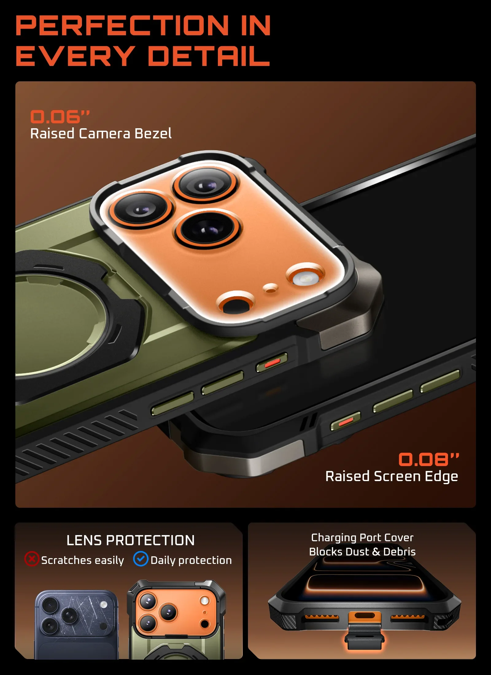UB GRIP Series iPhone 17 Pro MagSafe Camera Control Button Phone Case - Guldan - Image 14