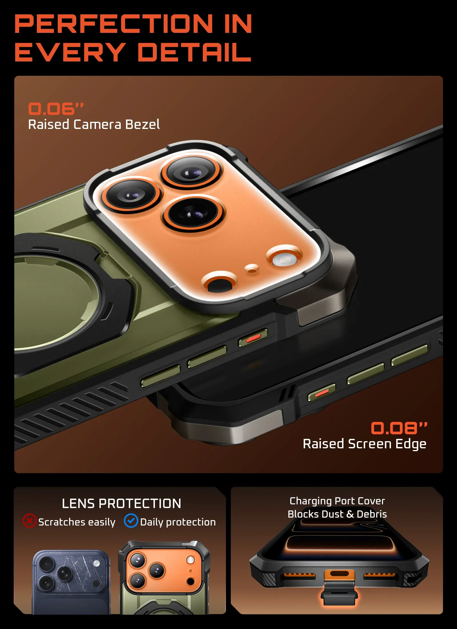 UB GRIP Series iPhone 17 Pro Max MagSafe Camera Control Button Phone Case - Guldan - Image 14