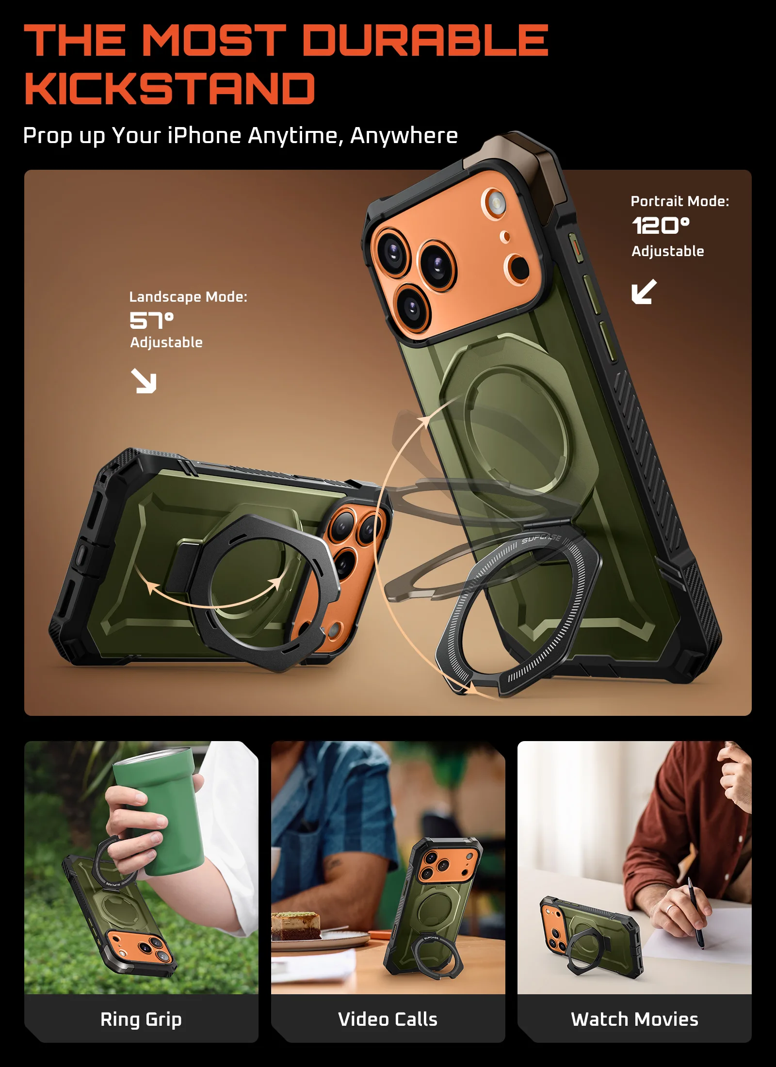 UB GRIP Series iPhone 17 Pro Max MagSafe Camera Control Button Phone Case - Guldan - Image 9