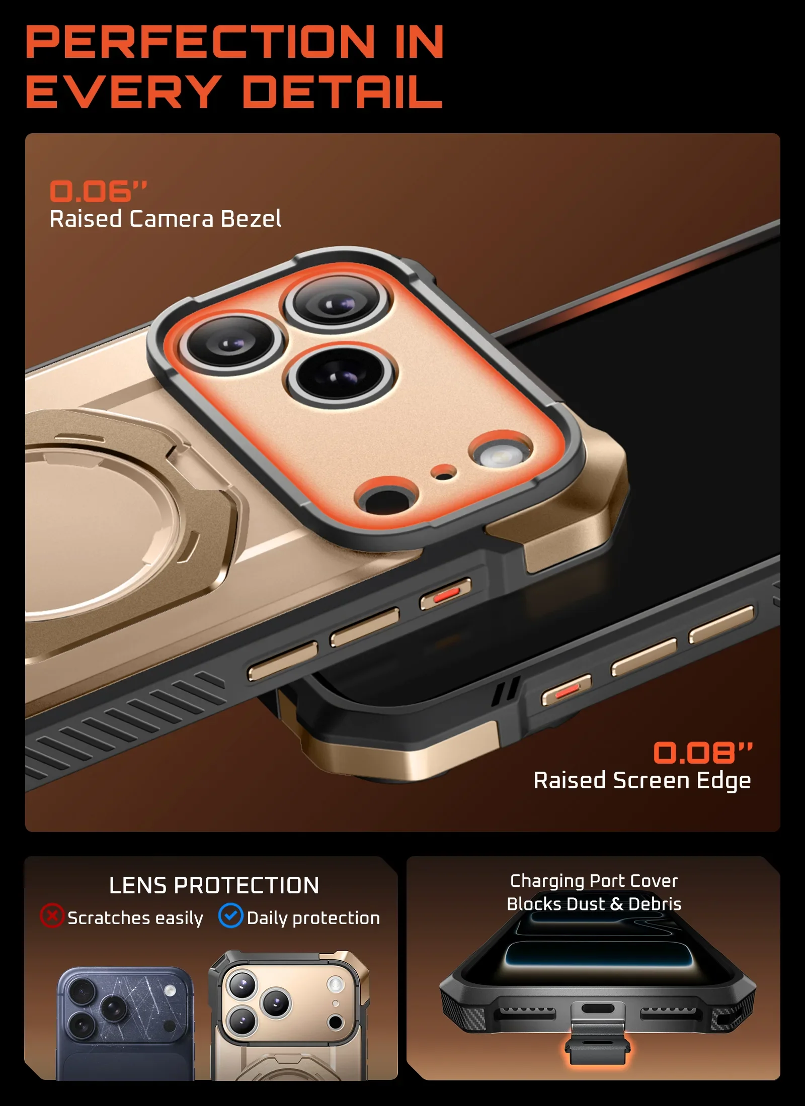 UB GRIP Series iPhone 17 Pro Max MagSafe Camera Control Button Phone Case - Desert - Image 14