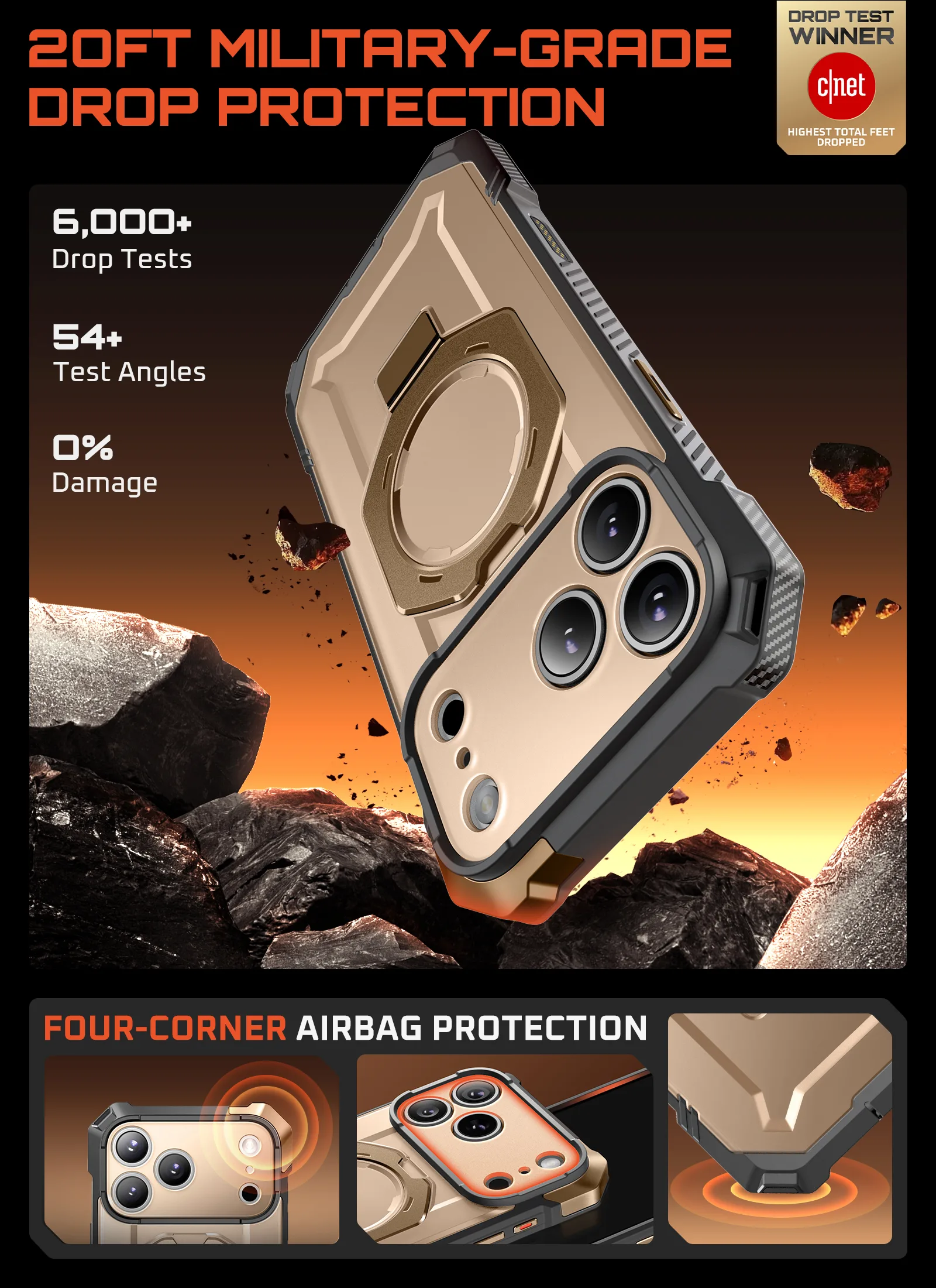 UB GRIP Series iPhone 17 Pro Max MagSafe Camera Control Button Phone Case - Desert - Image 8