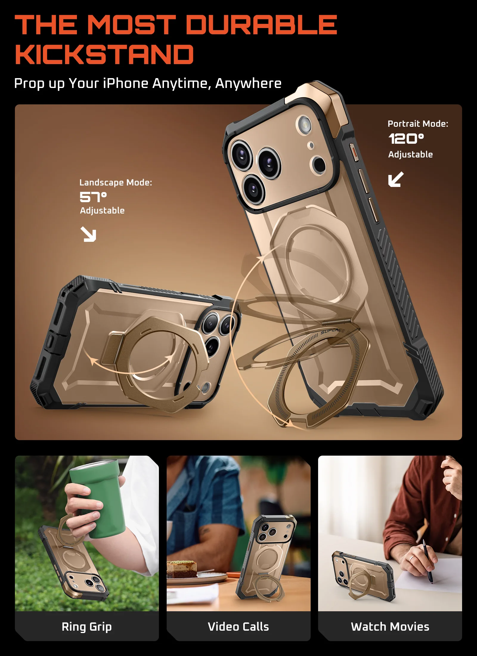 UB GRIP Series iPhone 17 Pro Max MagSafe Camera Control Button Phone Case - Desert - Image 9