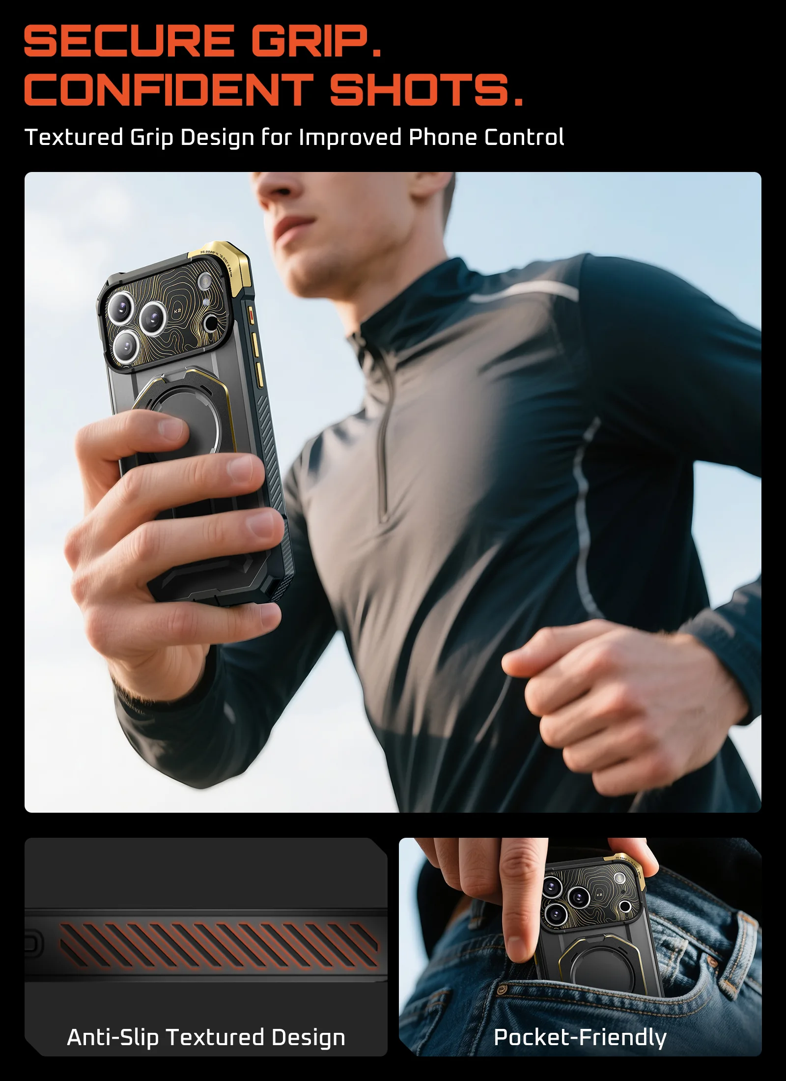 UB GRIP Series iPhone 17 Pro Max MagSafe Camera Control Button Phone Case - K2Night - Image 14