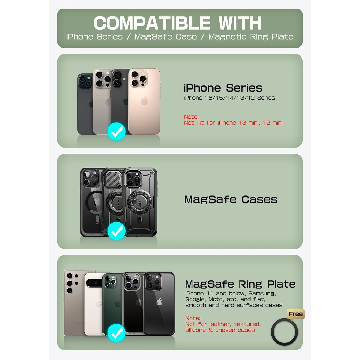 UB Mag Vault Magnetic Wallet with Stand - Battle Green - Image 11