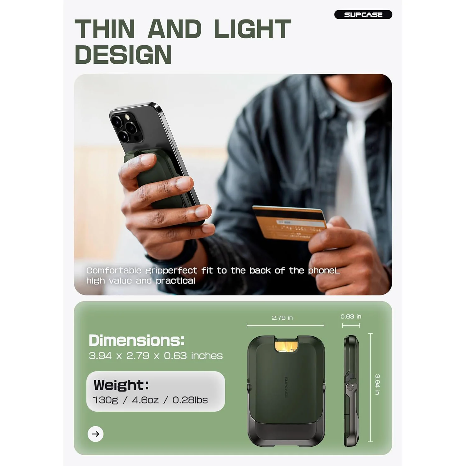 UB Mag Vault Magnetic Wallet with Stand - Battle Green - Image 12