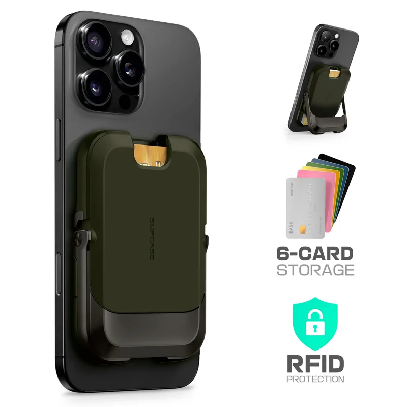 UB Mag Vault Magnetic Wallet with Stand - Battle Green - Image 5