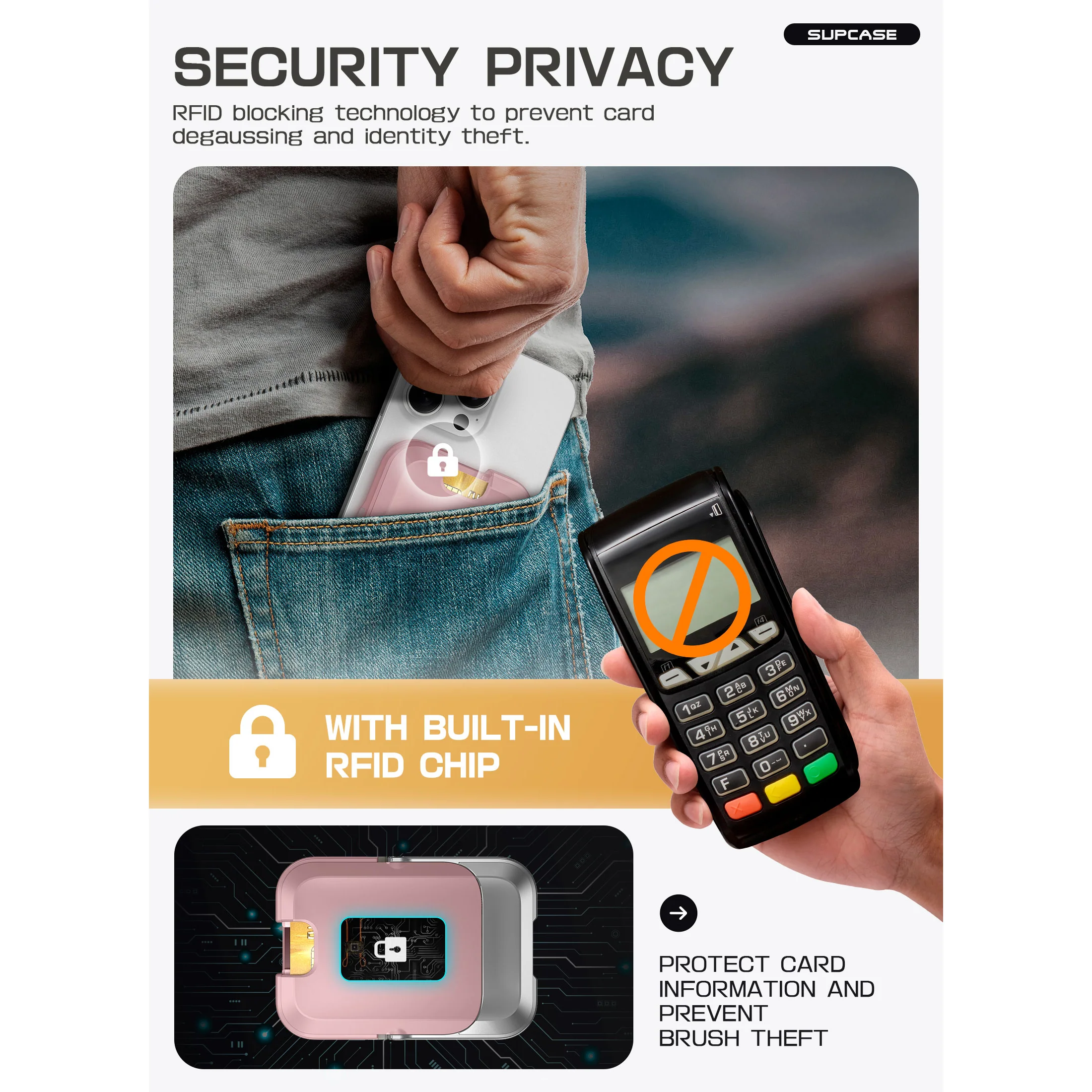 UB Mag Vault Magnetic Wallet with Stand - Blush Pink - Image 10