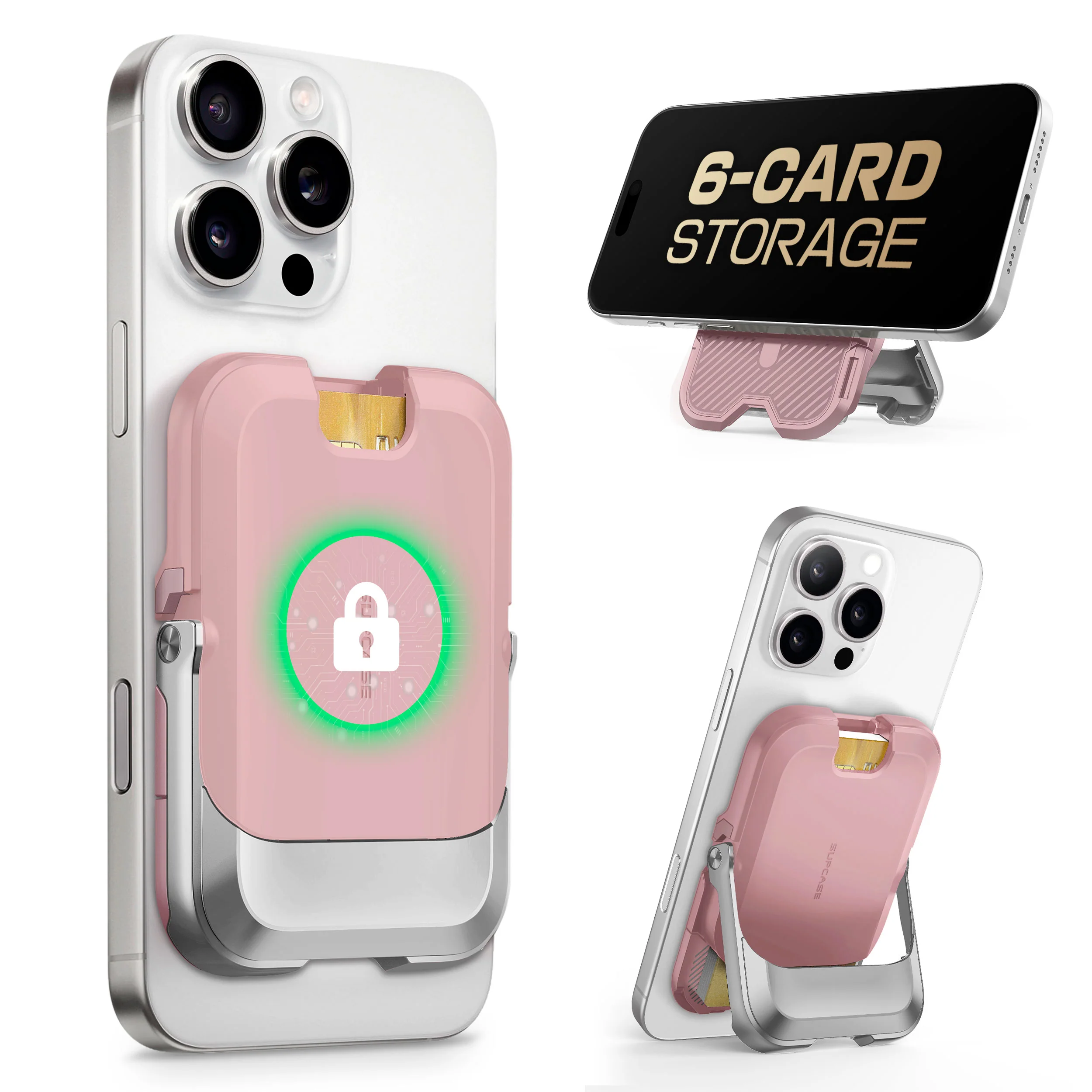 UB Mag Vault Magnetic Wallet with Stand - Blush Pink - Image 5