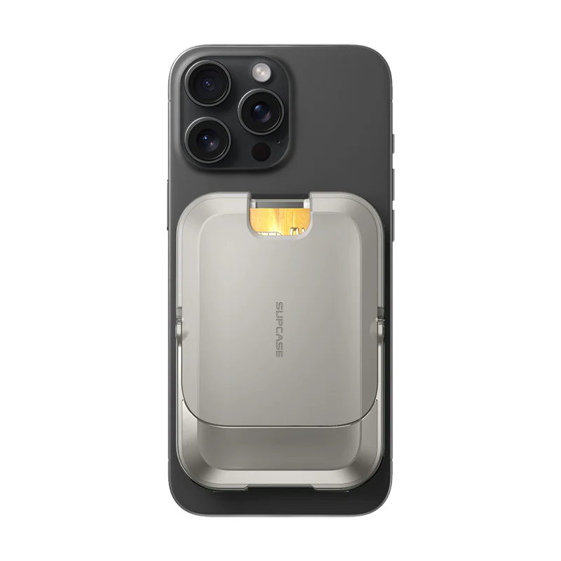 UB Mag Vault Magnetic Wallet with Stand - Gray - Image 3