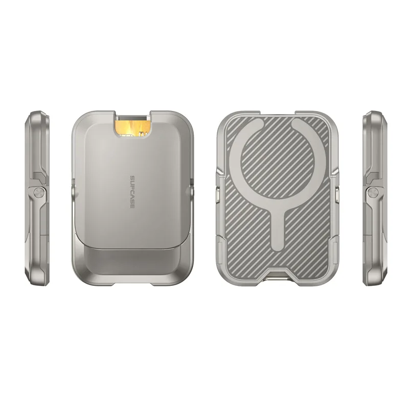 UB Mag Vault Magnetic Wallet with Stand - Gray - Image 4