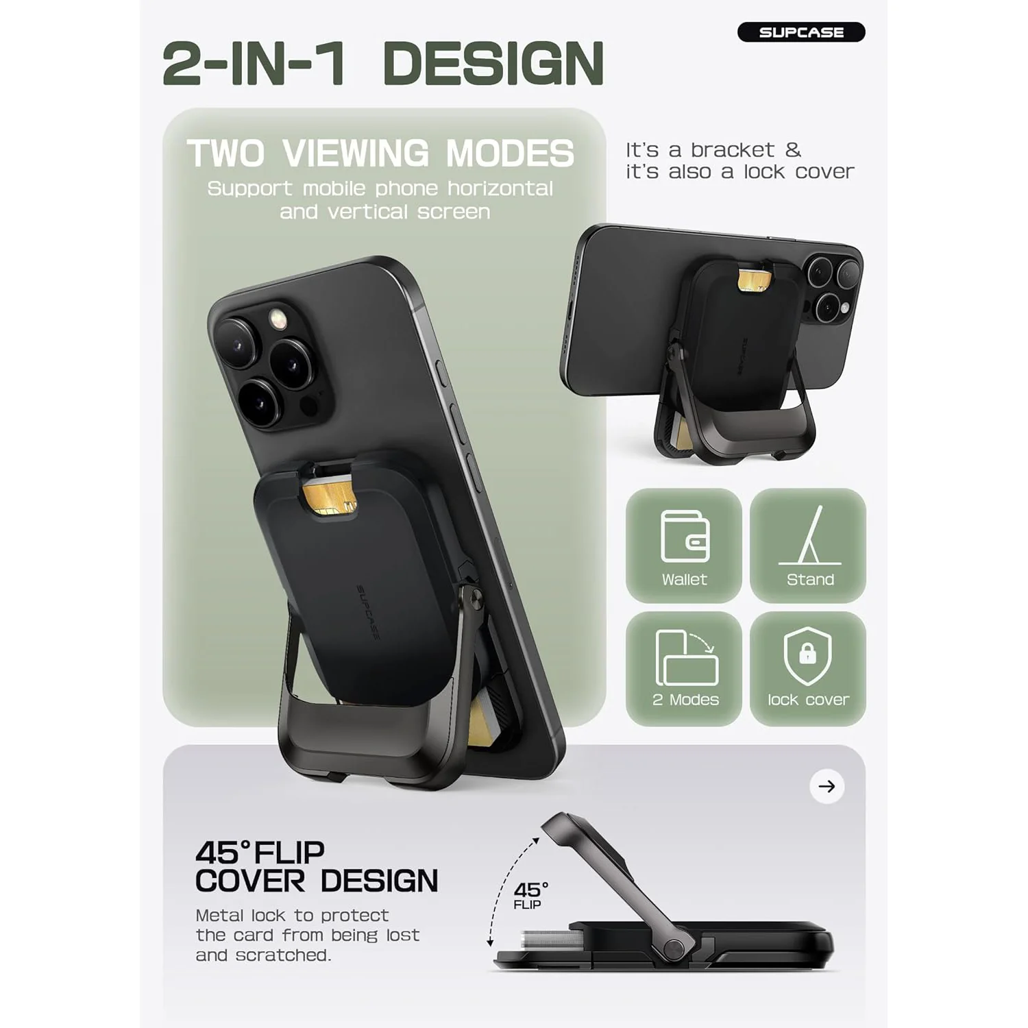 UB Mag Vault Magnetic Wallet with Stand - Carbon Black - Image 10