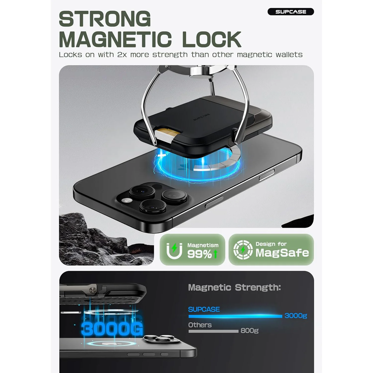 UB Mag Vault Magnetic Wallet with Stand - Carbon Black - Image 11