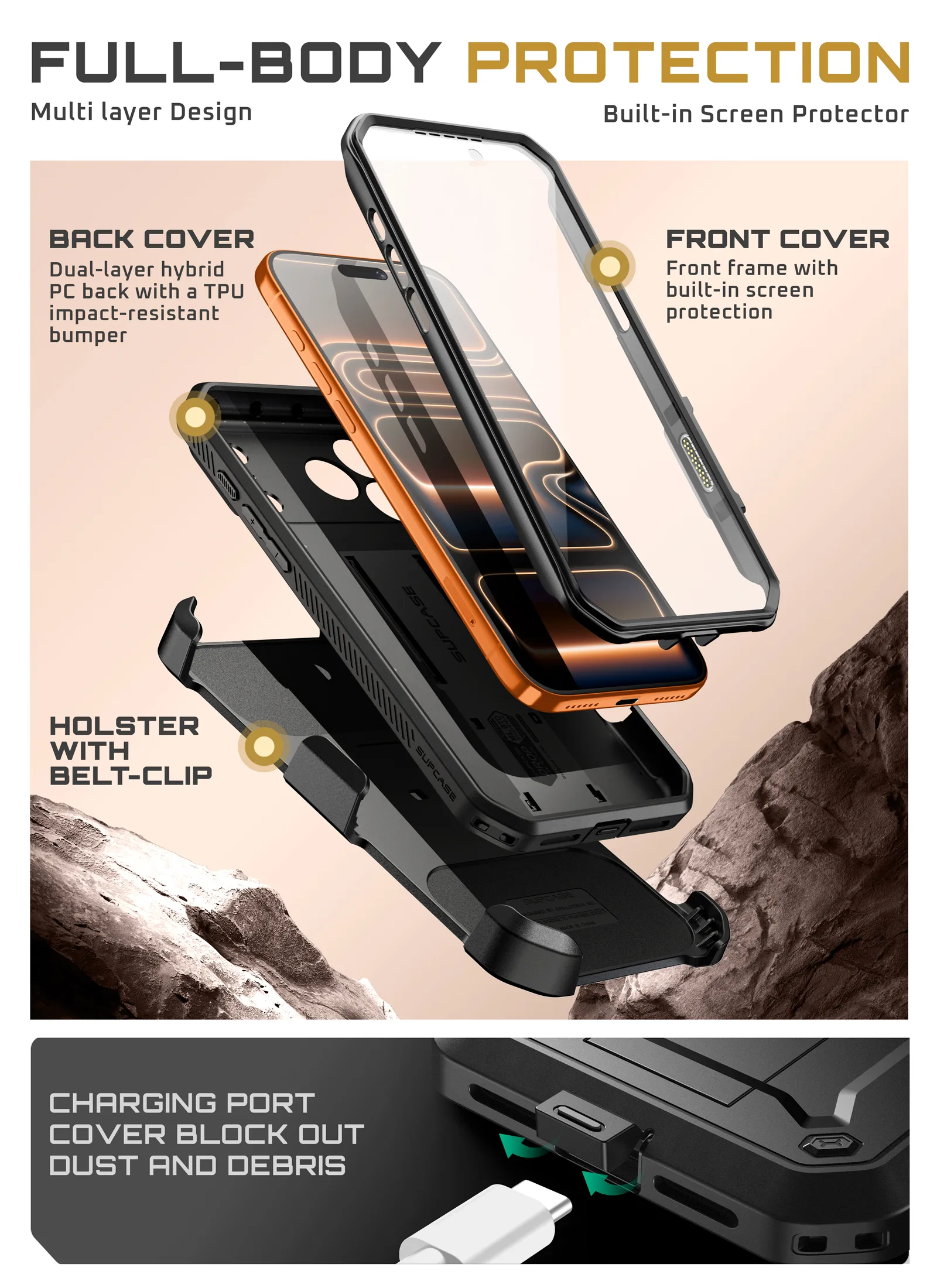 UB PRO Series iPhone 17 Pro Max Camera Control Button Phone Case - Black - Image 10