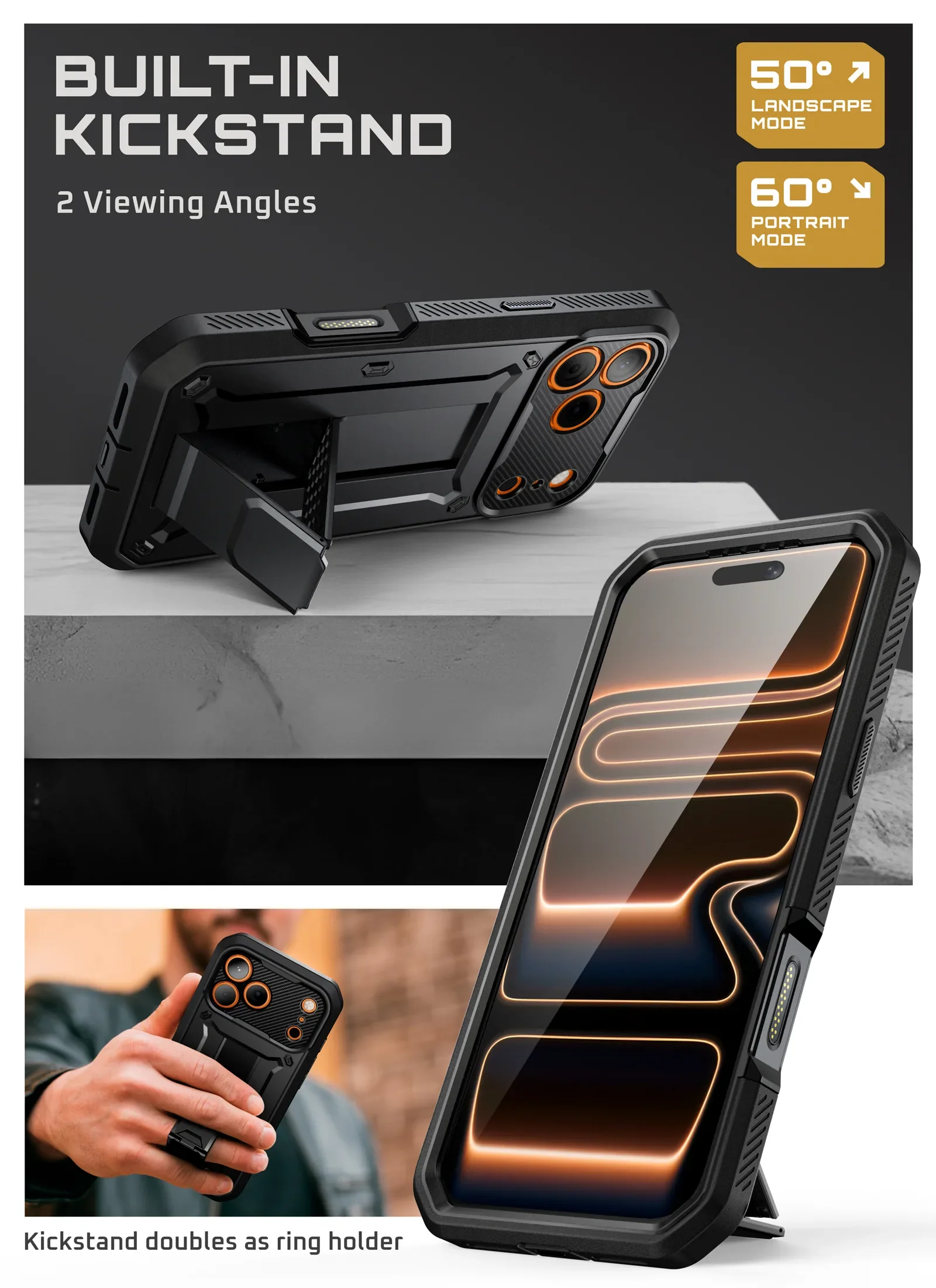 UB PRO Series iPhone 17 Pro Max Camera Control Button Phone Case - Black - Image 9