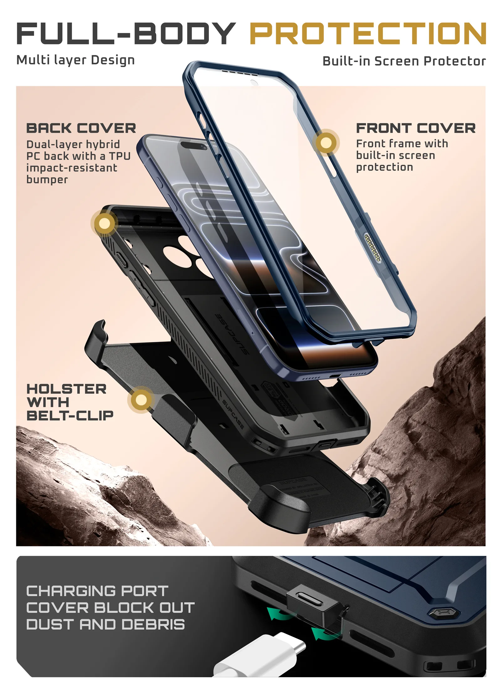 UB PRO Series iPhone 17 Pro Max Camera Control Button Phone Case - Azure - Image 10