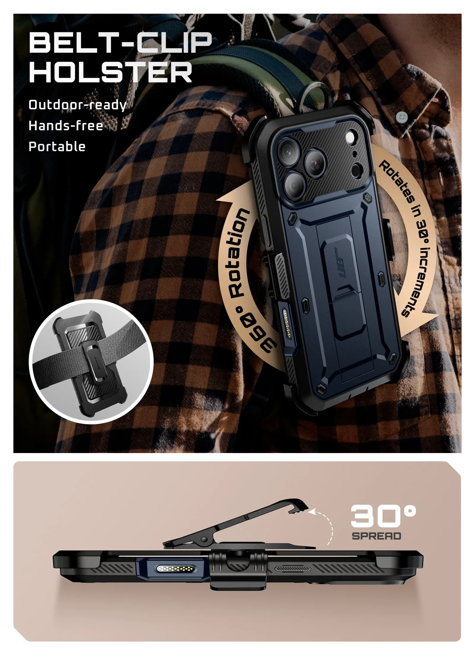 UB PRO Series iPhone 17 Pro Max Camera Control Button Phone Case - Azure - Image 12