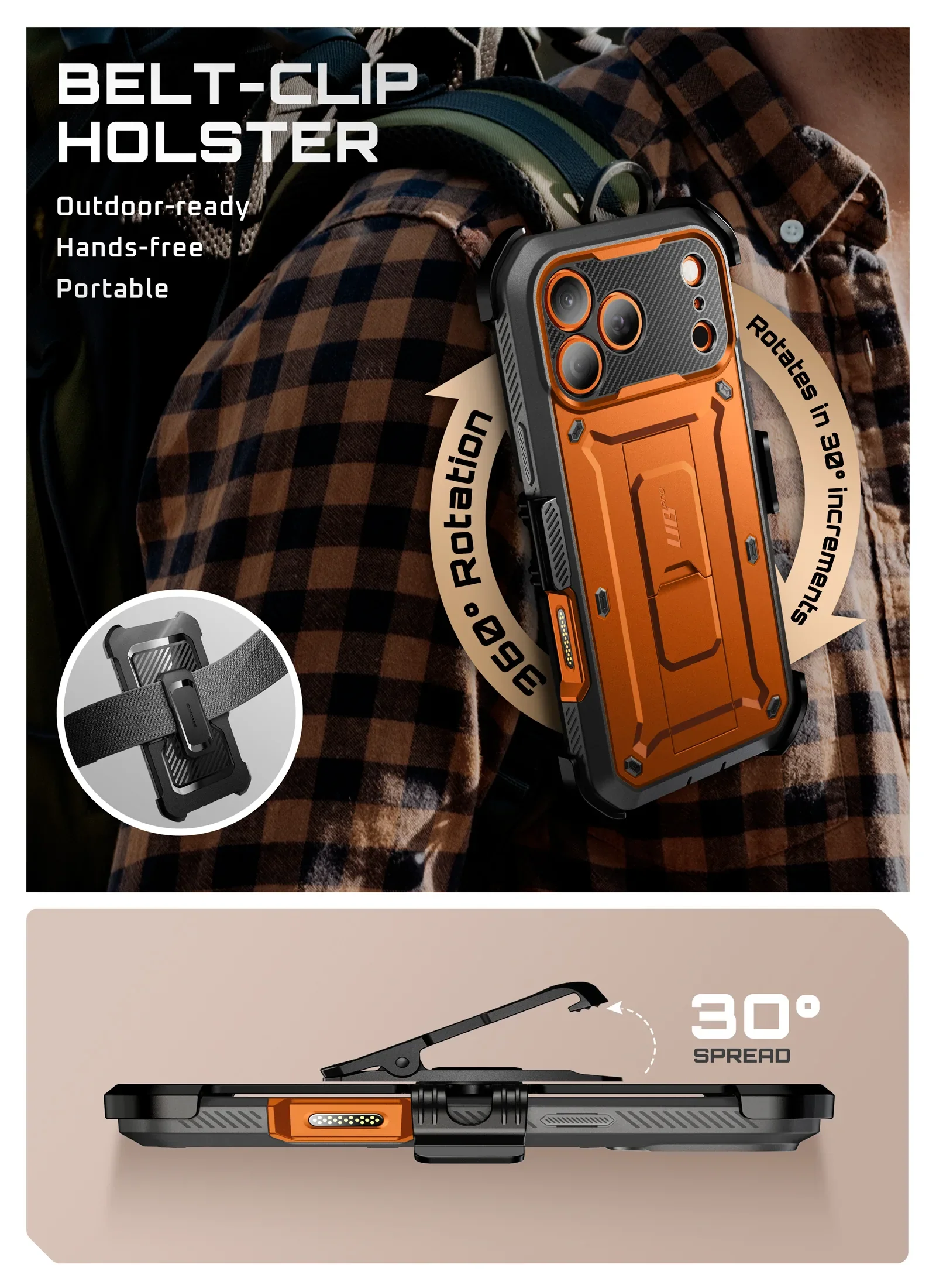 UB PRO Series iPhone 17 Pro Max Camera Control Button Phone Case - Coral - Image 12