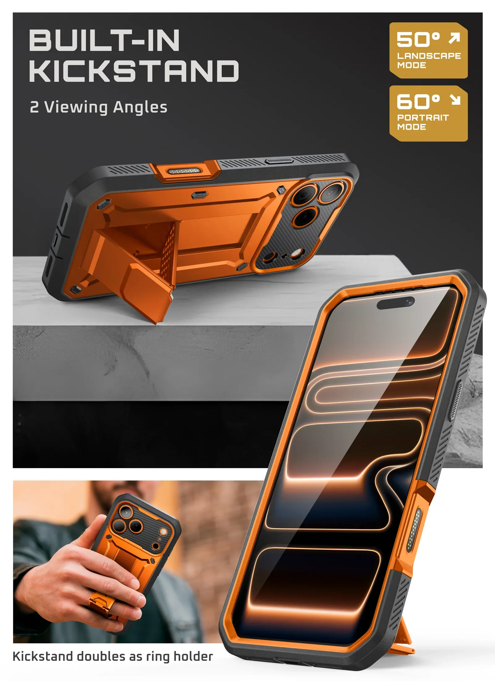 UB PRO Series iPhone 17 Pro Max Camera Control Button Phone Case - Coral - Image 9