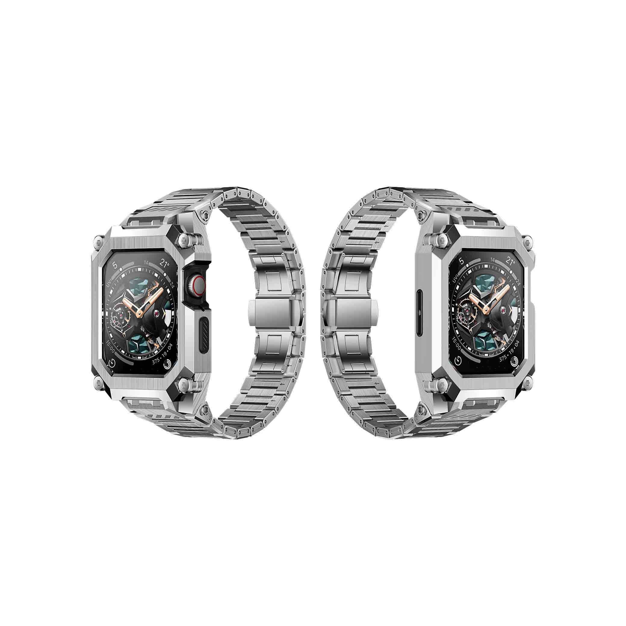 UB Steel Stainless Steel Apple Watchband - Silver - Image 11