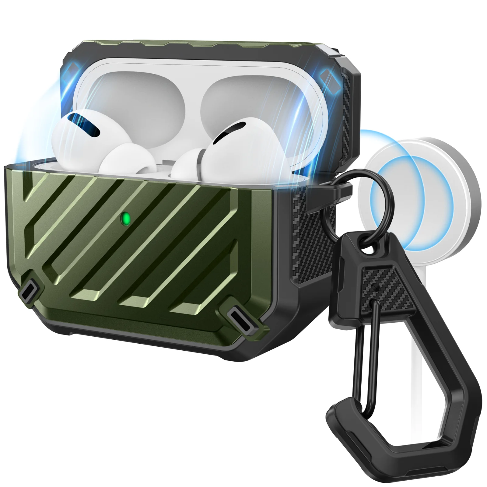 Unicorn Beetle MagSafe Case for AirPods Pro 1st/2nd Gen –Dark Green - Image 6