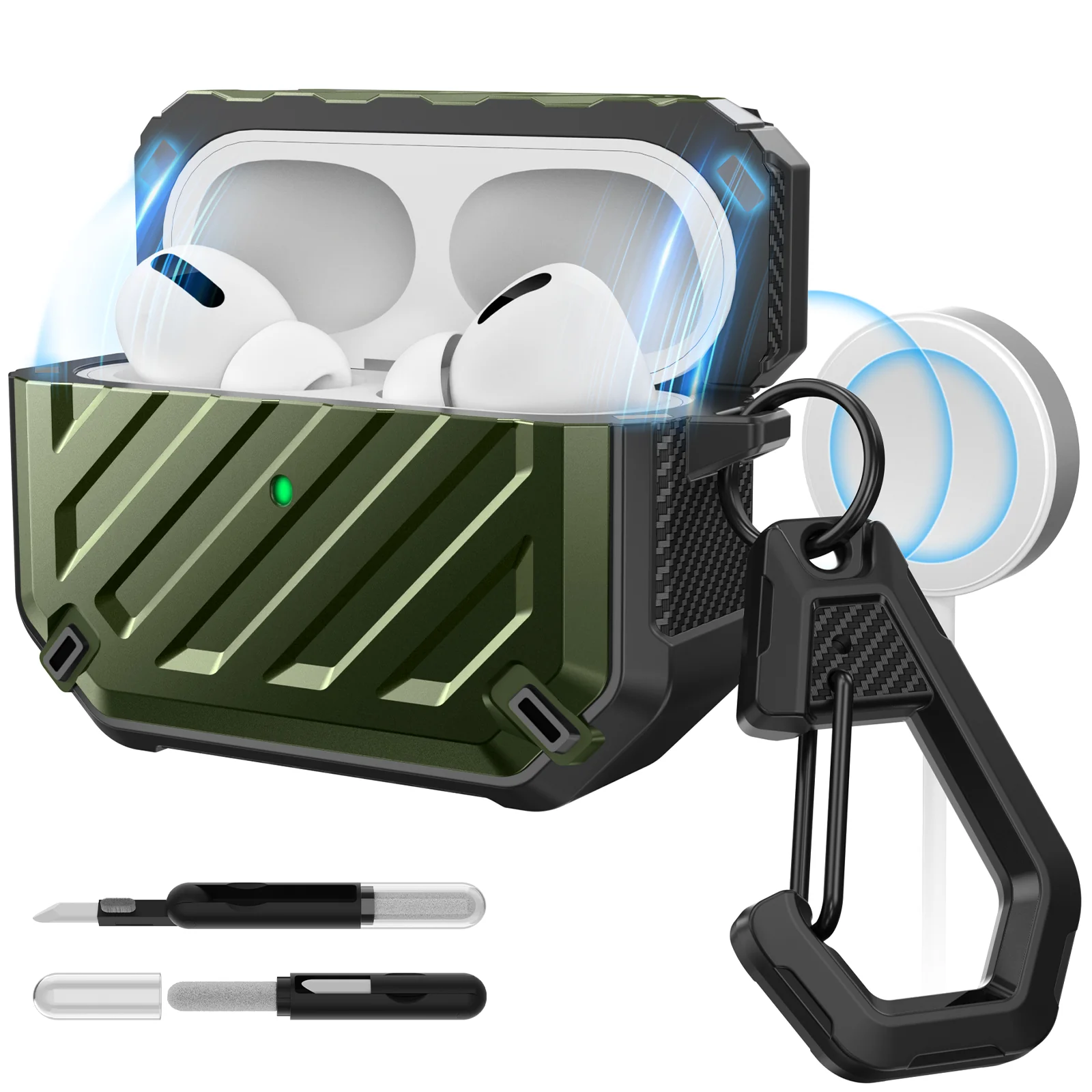 Unicorn Beetle MagSafe Case for AirPods Pro 1st/2nd Gen –Dark Green - Image 7
