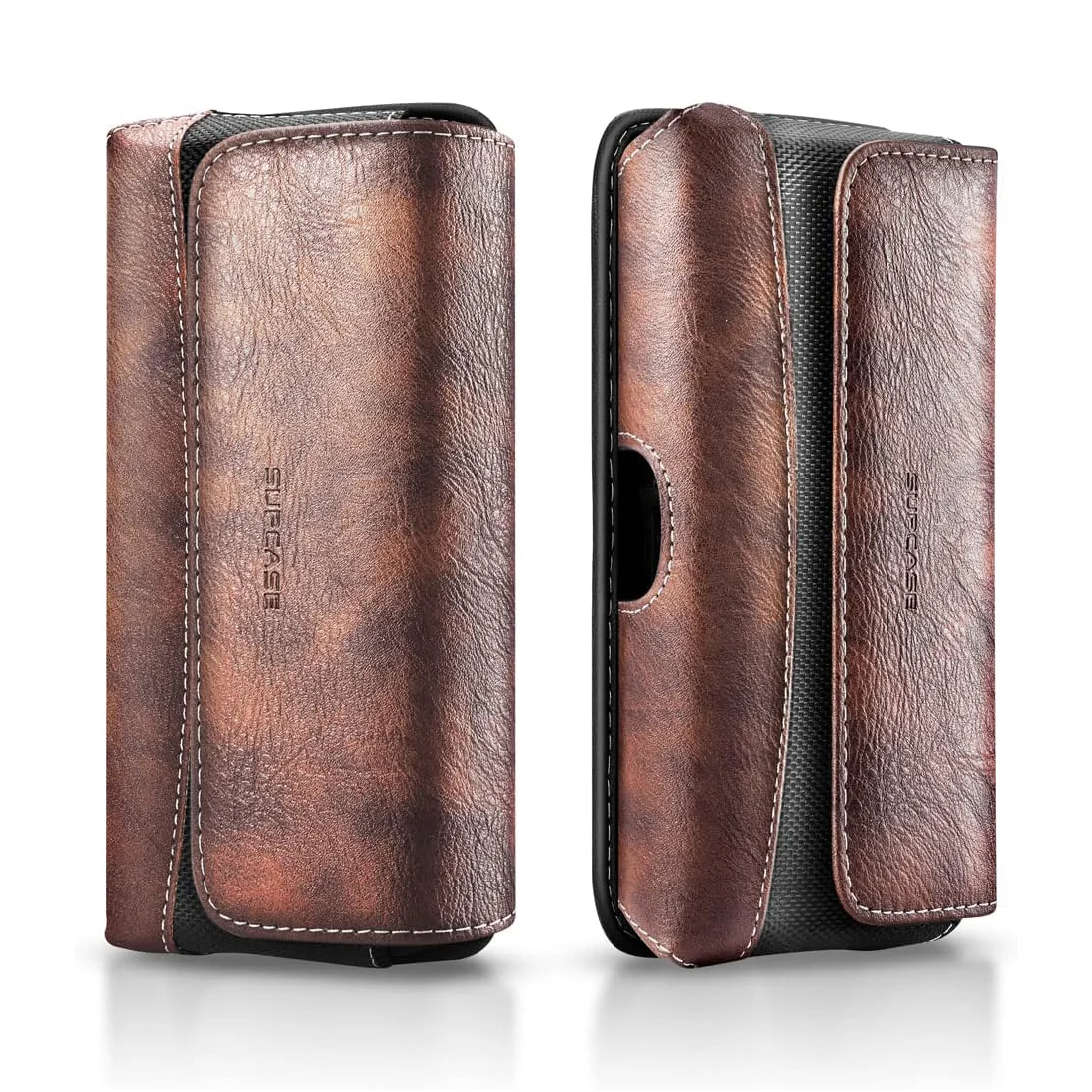 Universal Belt Clip Cell Phone Holster for Galaxy Fold and Large Phones-Brown - Image 7