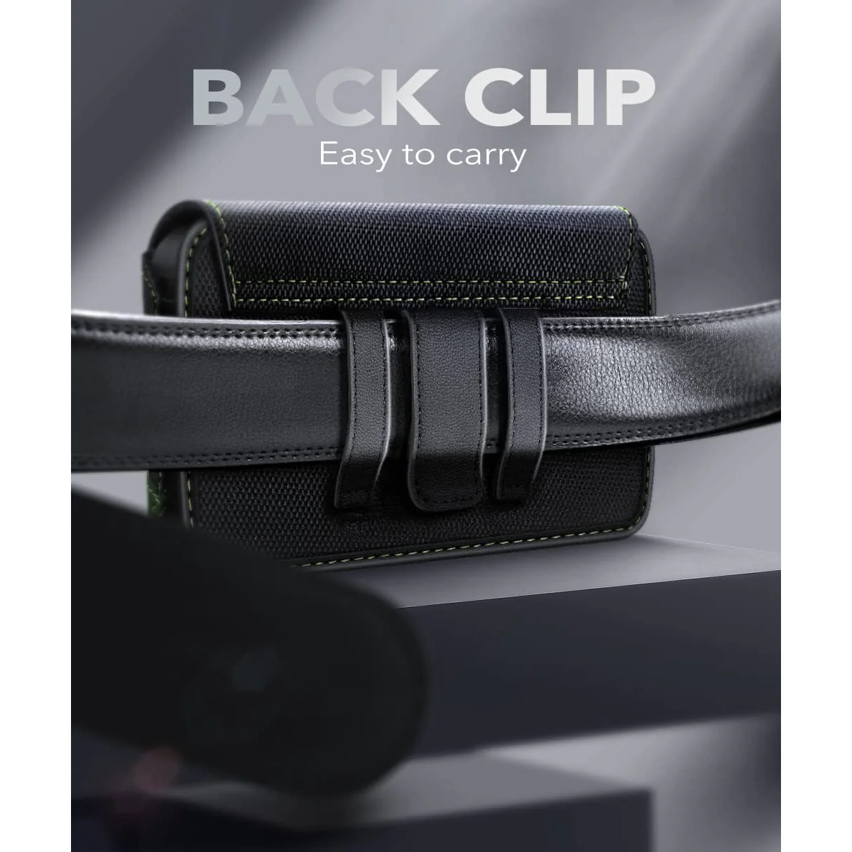 Universal Belt Clip Cell Phone Holster for Galaxy Fold and Large Phones-Green - Image 5